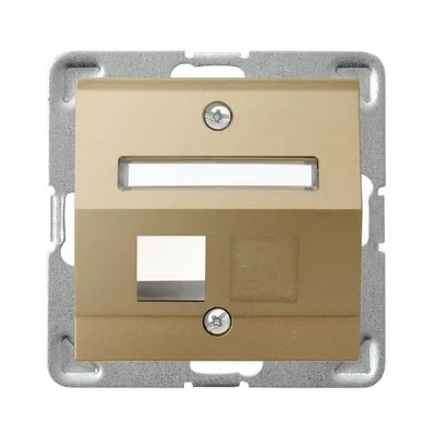 IMPRESJA Obudowa gniazda komp. pojedynczego złoty metalik