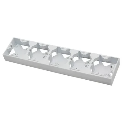 IMPRESJA Puszka instalacyjna naścienna pięciokrotna biała