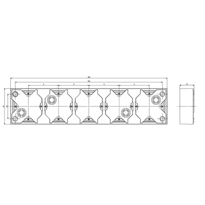 IMPRESJA Puszka instalacyjna naścienna pięciokrotna biała