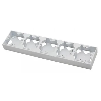 IMPRESJA Puszka instalacyjna naścienna pięciokrotna biała