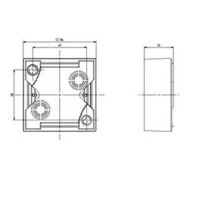IMPRESJA Puszka instalacyjna naścienna pojedyncza biała