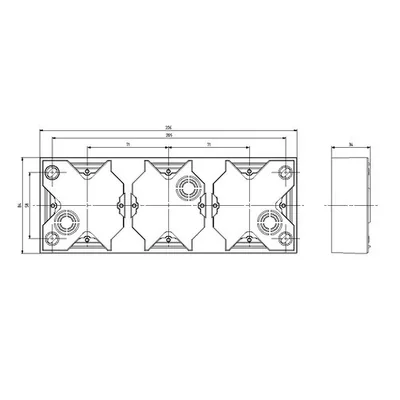 IMPRESJA Puszka instalacyjna naścienna potrójna biała