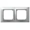 IMPRESJA Ramka podwójna do łączników IP44 srebro