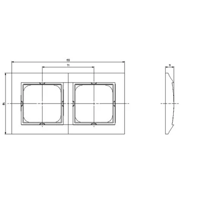 IMPRESJA Ramka podwójna do łączników IP44 złoty metalik