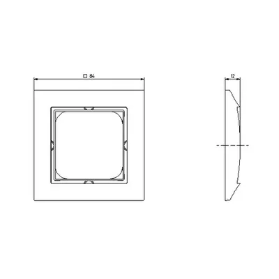 IMPRESJA Ramka pojedyncza ecru