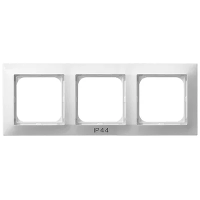 IMPRESJA Ramka potrójna do łączników IP44 biały