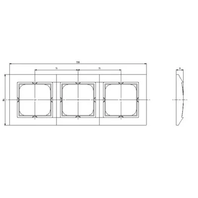IMPRESJA Ramka potrójna do łączników IP44 biały