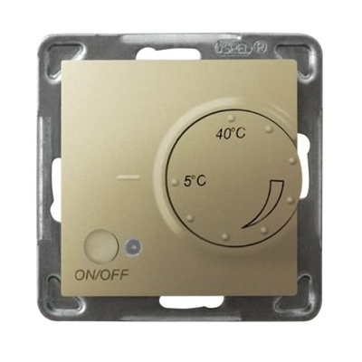 IMPRESJA Regulator temperatury z czujnikiem napowietrznym złoty metalik