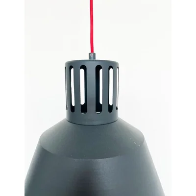 INDUSRIAL Lampa wisząca E27 IP20 grafitowa