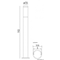 INOX Lampa zewnętrzna stojąca 110 cm srebrna