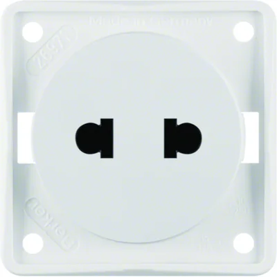 INTEGRO FLOW Gniazdo bez uziemienia "Standard Euro-Amerykański" śnieżnobiałe matowe