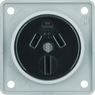 INTEGRO FLOW Gniazdo z uziemieniem "Australia" szare