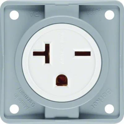 INTEGRO FLOW Gniazdo z uziemieniem "USA/KANADA" NEMA 6-20R szare połysk