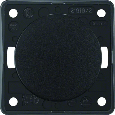 INTEGRO FLOW/PURE Łącznik klawiszowy 2-biegunowy połysk czarny