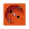 K45 Gniazdo wtyczkowe pojedyncze SCHUKO 16A, 250V, szybkozłącza, pomarańczowy