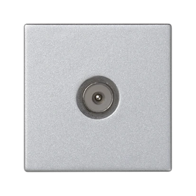K45 Płytka multimedialna z gniazdem TV męskim 45x45mm + wkład aluminium