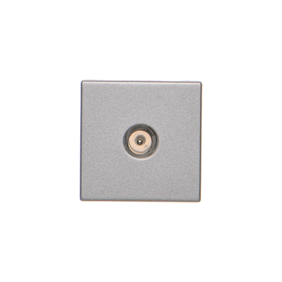 K45 Płytka multimedialna z gniazdem TV męskim 45x45mm + wkład aluminium