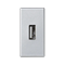 K45/2 Płytka multimedialna ze złączem USB typu A żeńskim 22,5x45mm aluminium