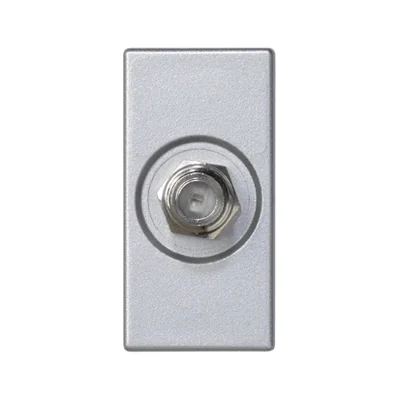 K45/2 Płytka z gniazdem SAT (F) żeńskim 22,5x45mm + wkład aluminium