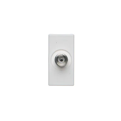 K45/2 Płytka z gniazdem TV żeńskim 22,5x45mm + wkład czysta biel