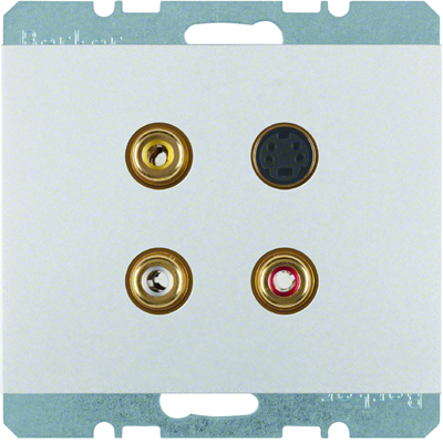 K.5 Gniazdo 3x Cinch/S-Video aluminium