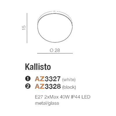 KALLISTO Lampa sufitowa czarna
