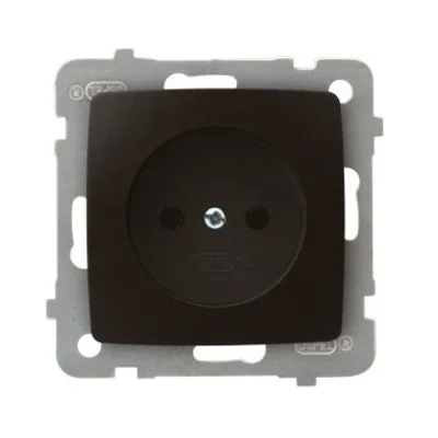 KARO Gniazdo pojedyncze czekoladowy metal