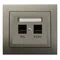 KIER Gniazdo komputerowo-telefoniczne RJ 45 kat. 5e (8-stykowe) + RJ 11 (6-stykowe) satyna light