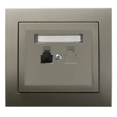 KIER Gniazdo telefoniczne pojedyncze satyna light