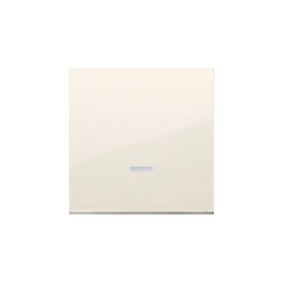 Klawisz pojedynczy z oczkiem do łączników/przycisków podświetlanych, krem