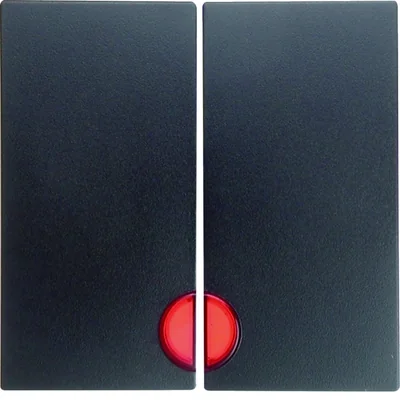 Klawisze z czerwoną soczewką, antracyt