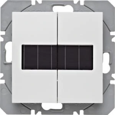KNX RF QUICKLINK B.KWADRAT/B.3/B.7 Przycisk 2-krotny płaski z baterią słoneczną połysk biały