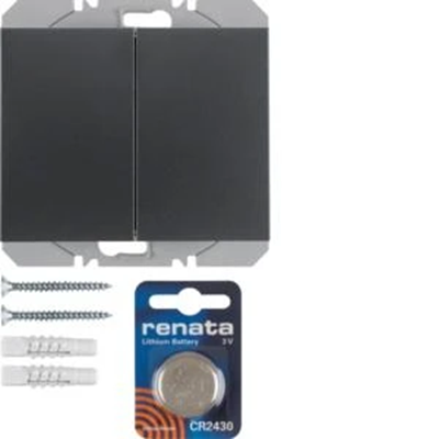 KNX RF QUICKLINK K.1 Przycisk radiowy 2-krotny płaski antracytowy matowy