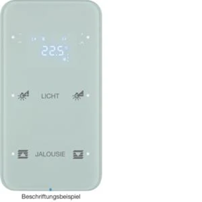 KNX SYSTEM R.1 Sensor dotykowy 2-krotny z regulatorem temperatury konfigurowalny szkło biały