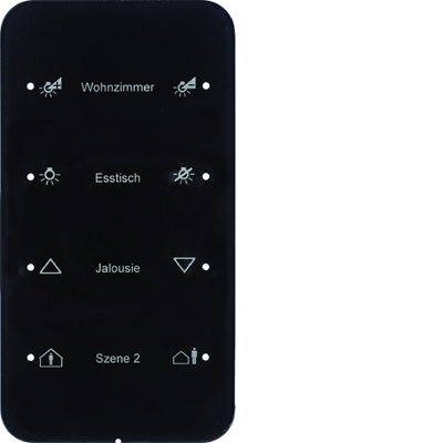 KNX SYSTEM R.1 Sensor dotykowy 4-krotny konfigurowalny szkło czarny