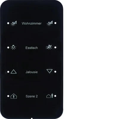 KNX SYSTEM R.1 Sensor dotykowy 4-krotny konfigurowalny szkło czarny
