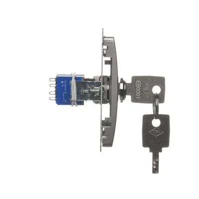 Łącznik chwilowy żaluzjowy z kluczem, 3 pozycyjny satyna metalik