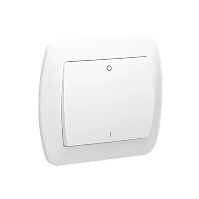 Łącznik dwubiegunowy 10A, 250V, zaciski śrubowe, biały