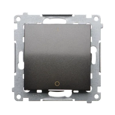 Łącznik dwubiegunowy (moduł) 10A, 250V, szybkozłącza, antracyt (metalik)