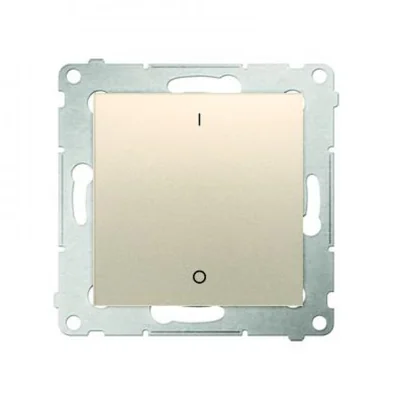 Łącznik dwubiegunowy (moduł) 10A, 250V, szybkozłącza, złoty (metalik)