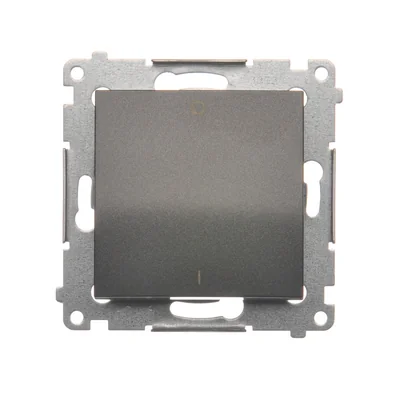 Łącznik dwubiegunowy (moduł) 16A, 250V, zaciski śrubowe, antracyt (metalik)