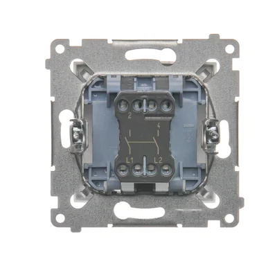 Łącznik dwubiegunowy (moduł) 16A, 250V, zaciski śrubowe, biały