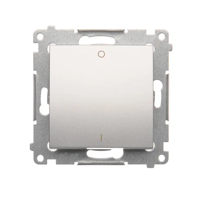 Łącznik dwubiegunowy (moduł) 16A, 250V, zaciski śrubowe, srebrny (metalik)