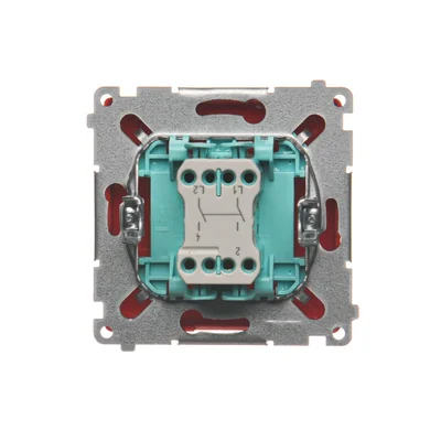 Łącznik dwubiegunowy (moduł) 230V, czerwony