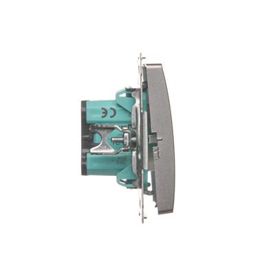 Łącznik dwubiegunowy (moduł) 230V, inox metalik