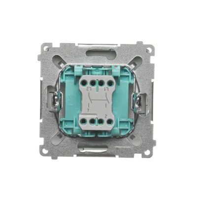 Łącznik dwubiegunowy (moduł) 230V, satyna metalik