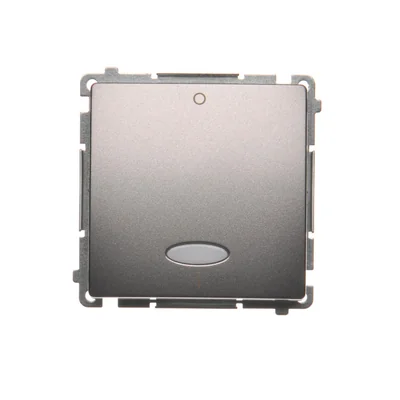 Łącznik dwubiegunowy z podświetleniem (moduł) 230V, inox metalik