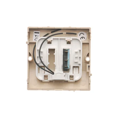 Łącznik hotelowy pojedynczy z podświetleniem, 10A, beżowy