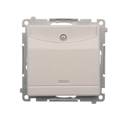 Łącznik hotelowy z podświetleniem 10A (moduł) biały