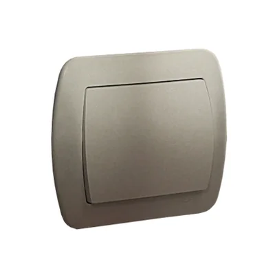 Łącznik jednobiegunowy 10A 250V zaciski śrubowe satyna (metalik)